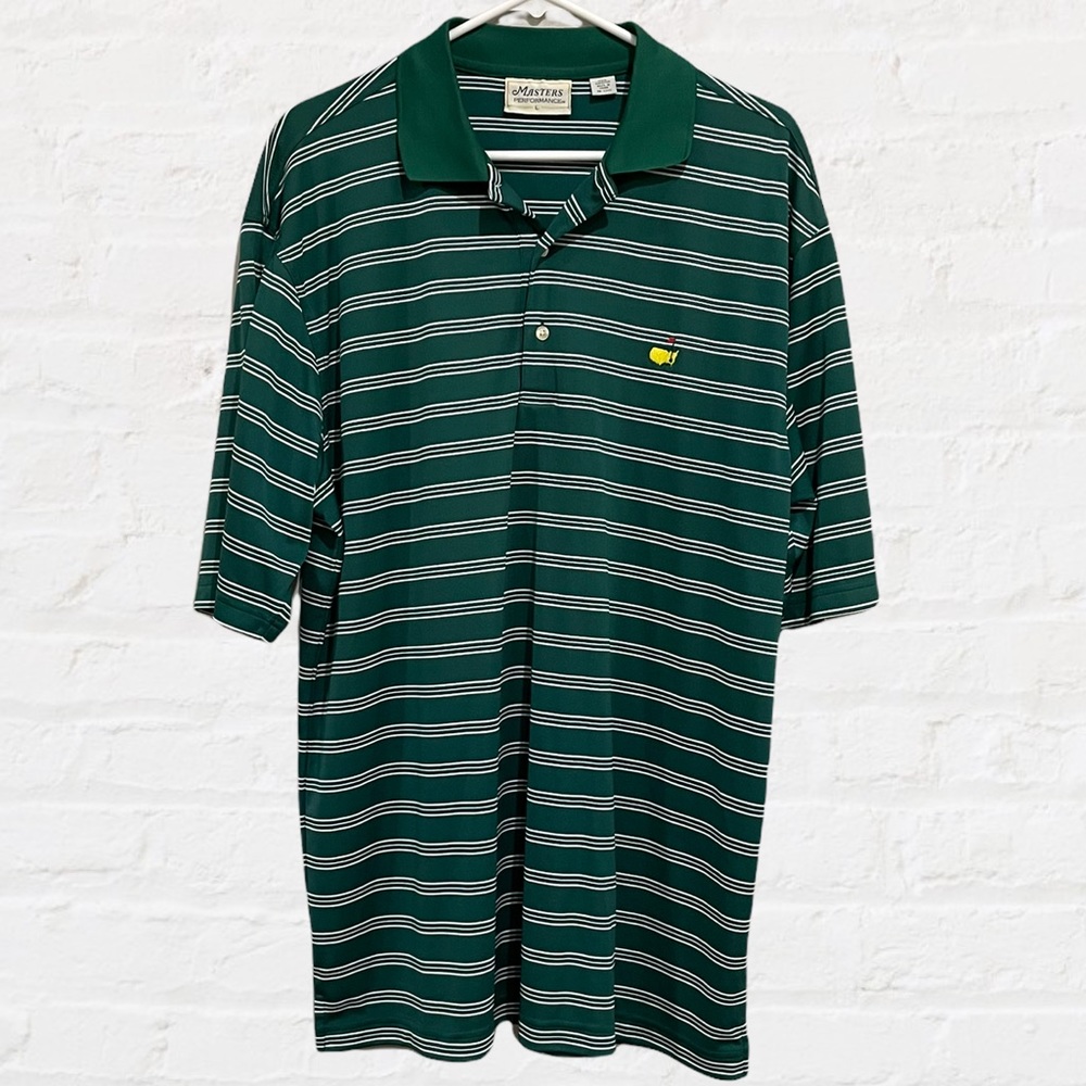 Masters Green Golf Polo Men’s Sz Large